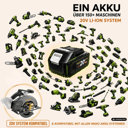 Procraft Industrial CS185A-BB Akumulatorowa ręczna piła tarczowa 20 V 185 mm Brushless Solo – bez akumulatora, bez ładowarki