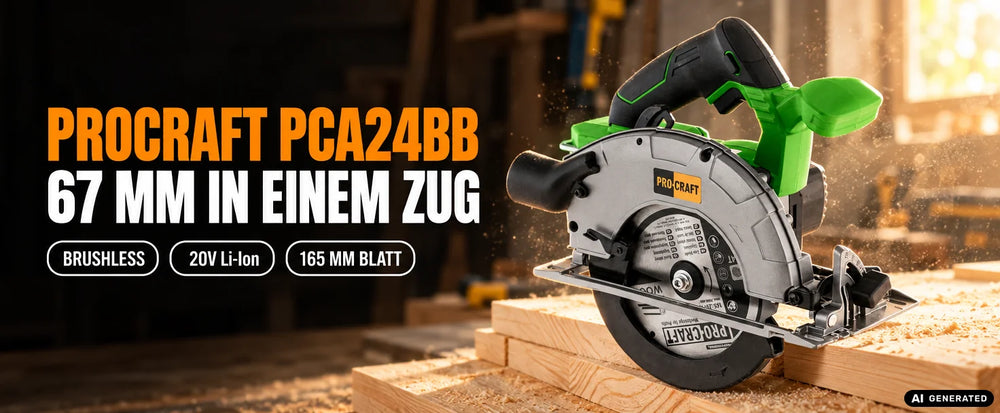 Procraft PCA24bb Akumulatorowa piła ręczna 20 V 165 mm Brushless Solo – bez akumulatora, bez ładowarki